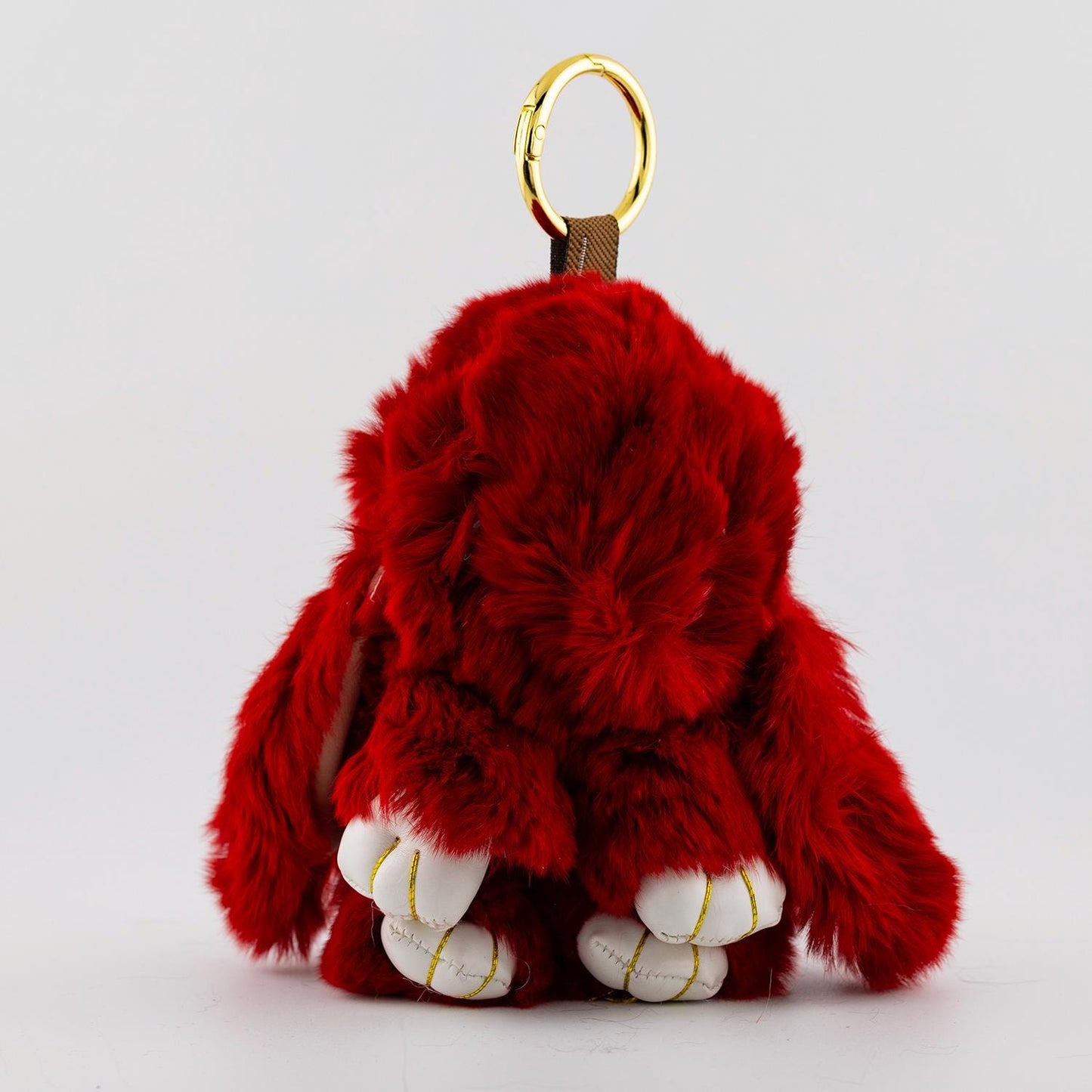 Fluffy Bunny Keychain Fur Rabbit Bag Charm Keyring Purse Accessory Plush Kawaii Animal Gift for Her Luxury Bag Decor | WB-00315