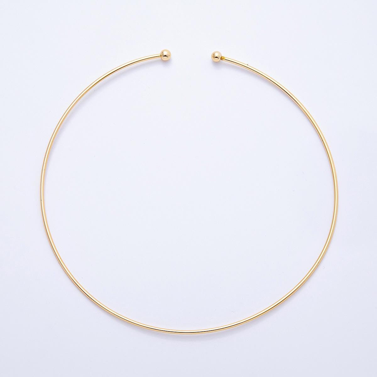 New Design Gold Collar necklace with Open Ball minimalist jewelry wire necklace cuff WA-4155