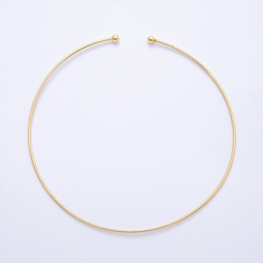 New Design Gold Collar necklace with Open Ball minimalist jewelry wire necklace cuff WA-4155