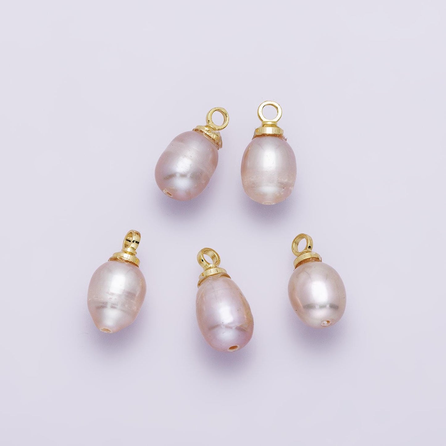 Pink Oval Pear Shaped Pearl Charm Teardrop Genuine freshwater mermaid pearls pendant DIY Jewelry Making Supply elegant necklace | P-01956