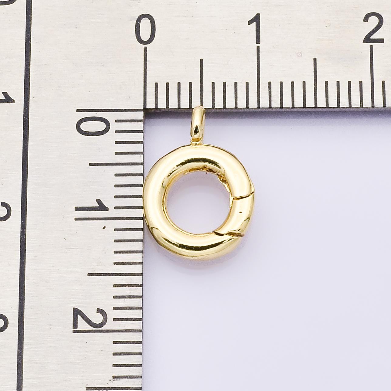 24k gold filled push gate clasp finding O ring connector DIY Jewelry making supply for custom necklace or bracelet | FINDINGS-00040