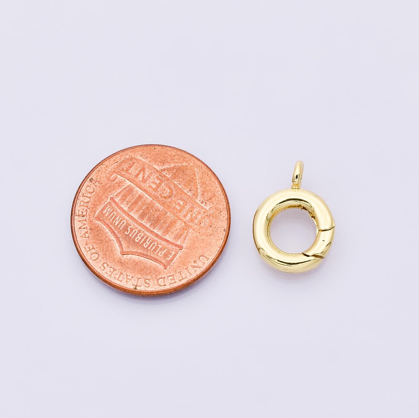 24k gold filled push gate clasp finding O ring connector DIY Jewelry making supply for custom necklace or bracelet | FINDINGS-00040
