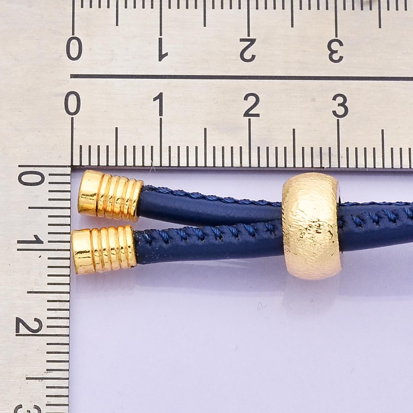 Dainty Navy Blue Soft Leather feel Paracord Knot Tied Necklace 15.75 inch for Cord Necklace Supply | W4144