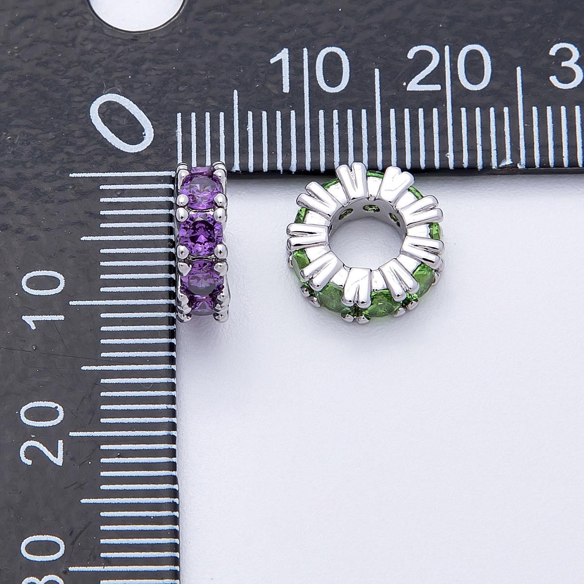 11mm Sparkling multicolor rondelle spacer beads DIY Jewelry Making Supply for custom bracelet necklace for diy jewelry | BEADS-00051