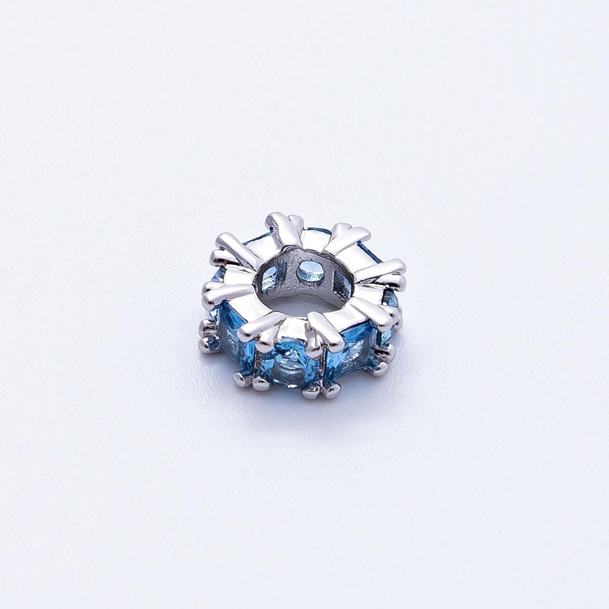 10mm Sparkling multicolor CZ rondelle spacer beads DIY Jewelry Making Supply for custom bracelet necklace for diy jewelry | BEADS-00077