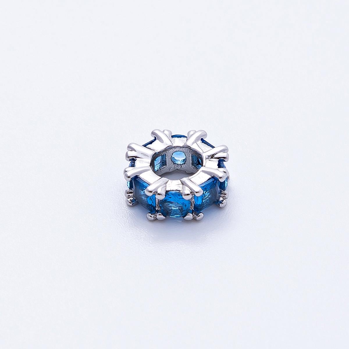 10mm Sparkling multicolor CZ rondelle spacer beads DIY Jewelry Making Supply for custom bracelet necklace for diy jewelry | BEADS-00077