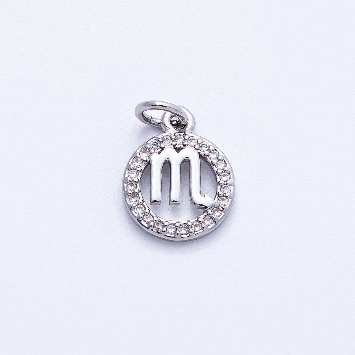 13.4mm small zodiac charms astrological zodiac signs, zodiac symbols add on pendant earring bracelet necklace horoscope | CHARMS-00235