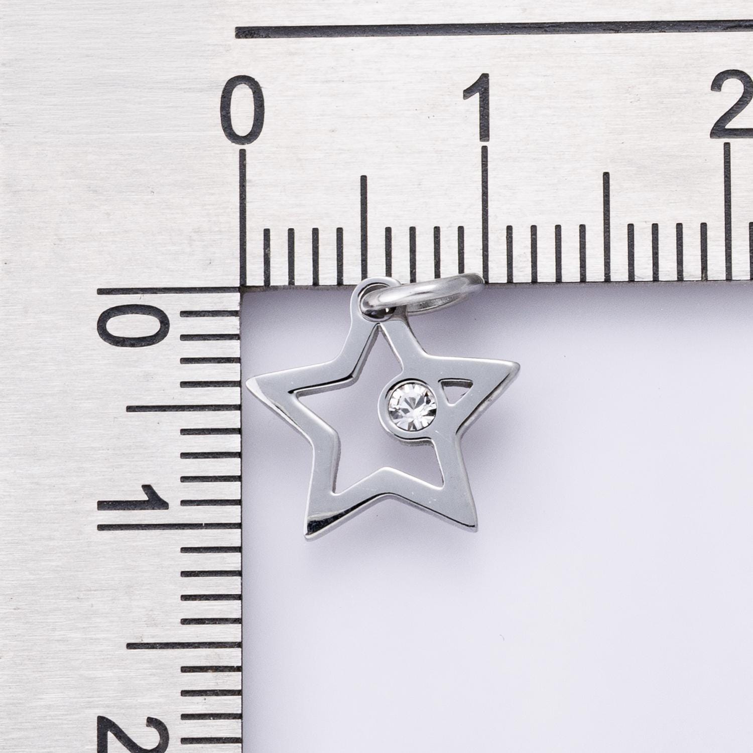 S925 sterling silver clear cz open celestial star pendant starry night charm necklace for DIY Jewelry Making Minimalist gift | C-00387