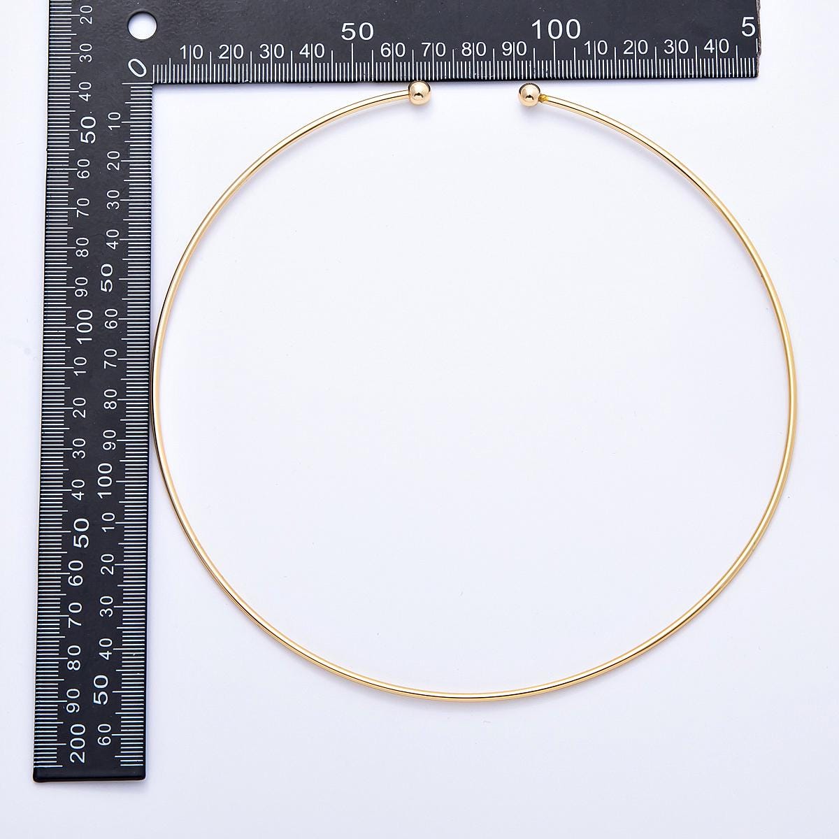 New Design Gold Collar necklace with Open Ball minimalist jewelry wire necklace cuff WA-4155