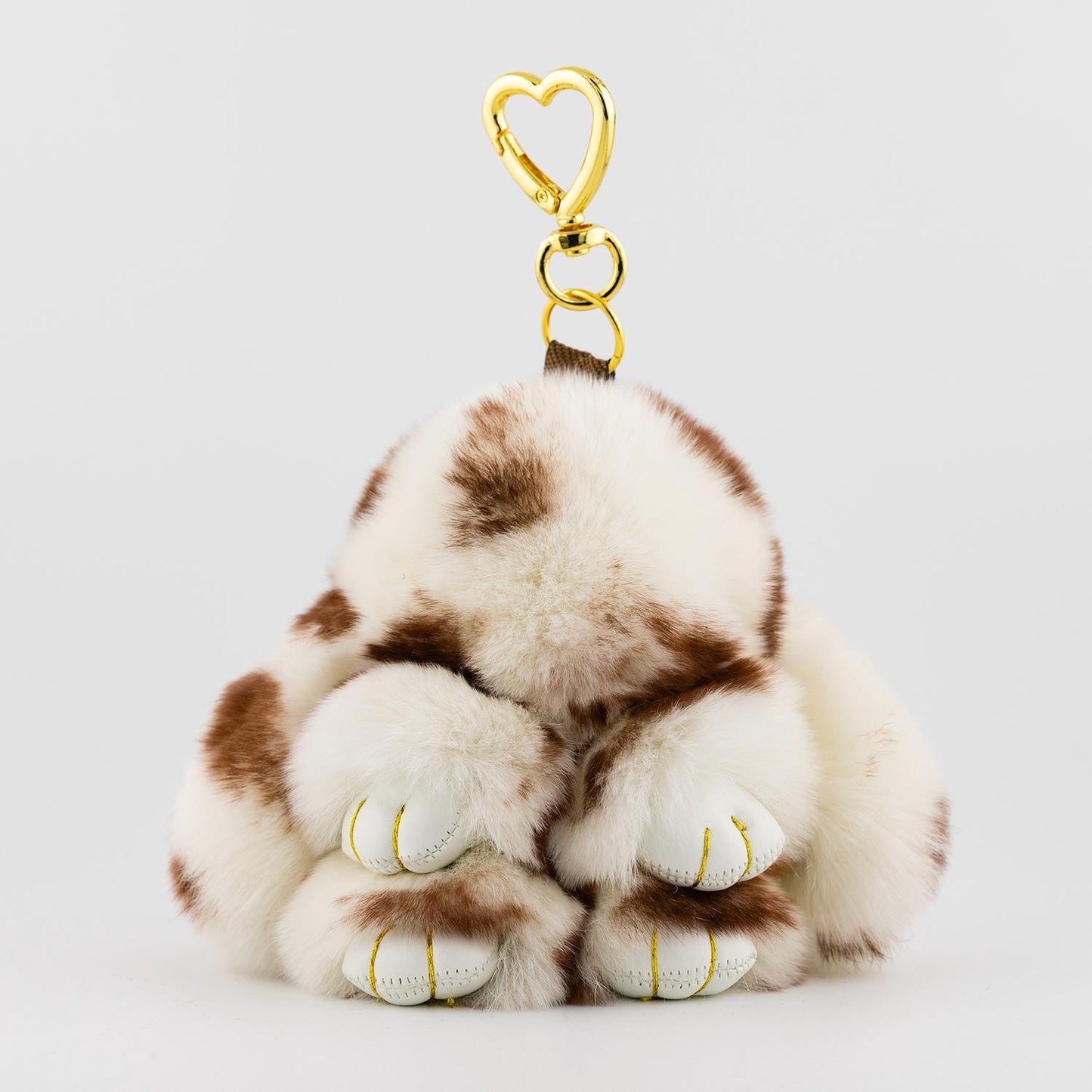 Fluffy Bunny Keychain Fur Rabbit Bag Charm Keyring Purse Accessory Plush Kawaii Animal Gift for Her Luxury Bag Decor | WB-00290