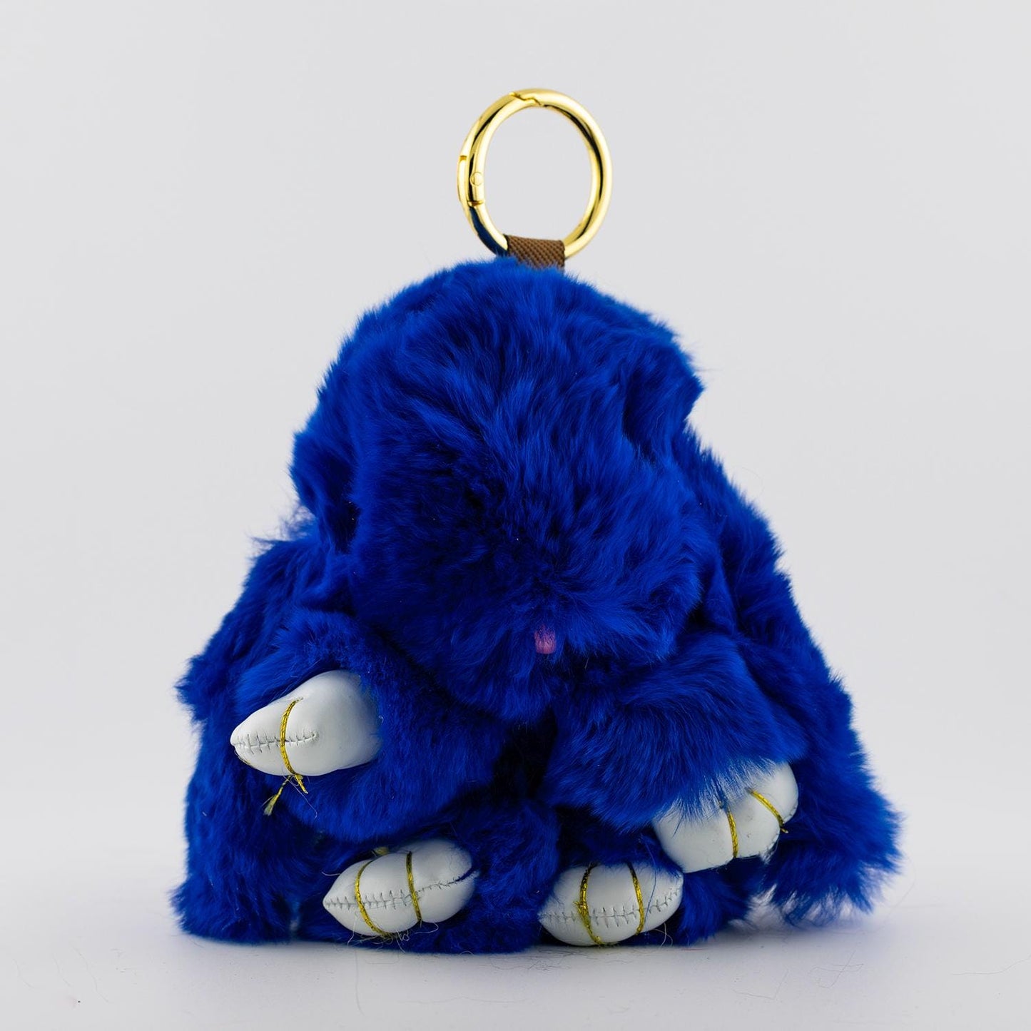 Fluffy Bunny Keychain Fur Rabbit Bag Charm Keyring Purse Accessory Plush Kawaii Animal Gift for Her Luxury Bag Decor | WB-00315