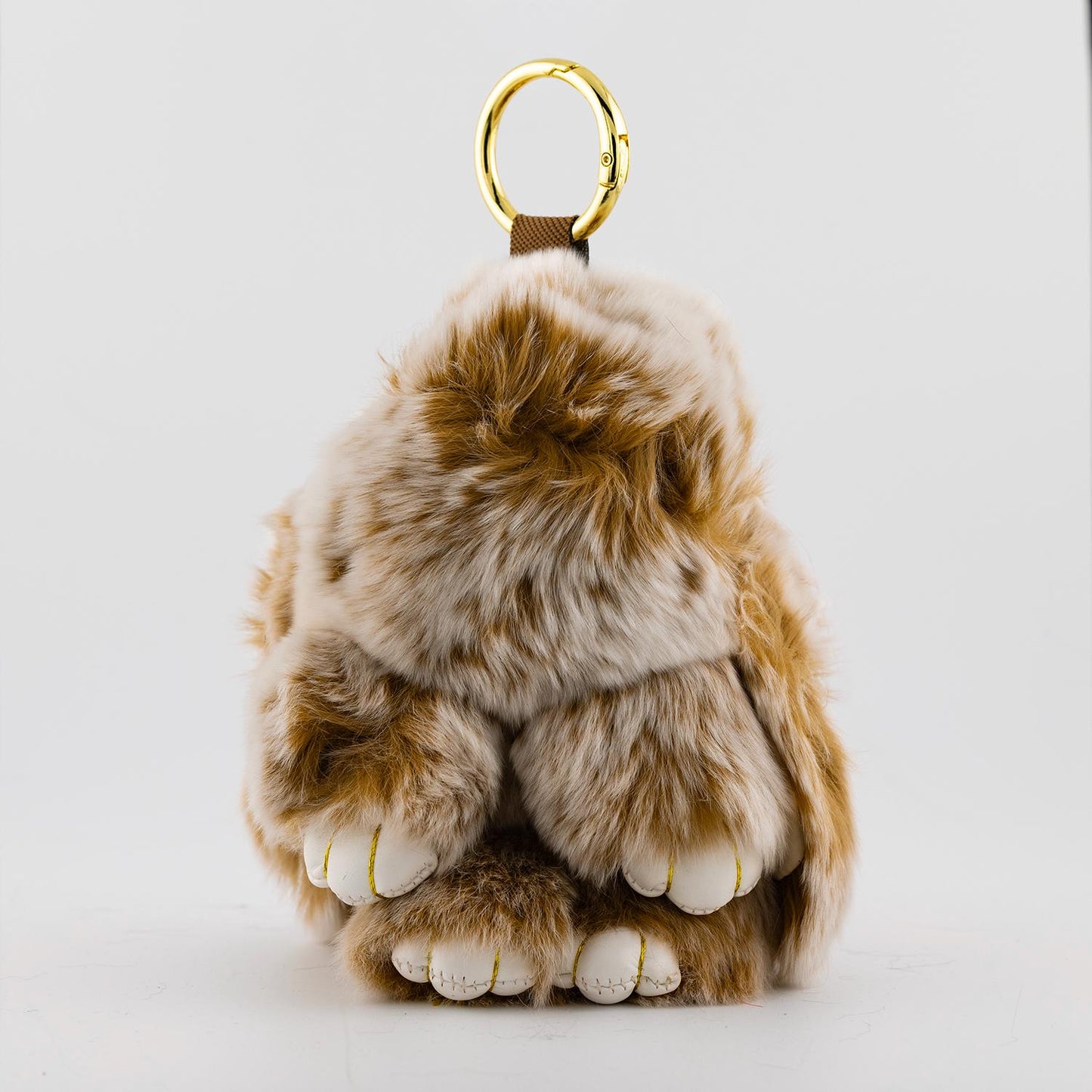 Fluffy Bunny Keychain Fur Rabbit Bag Charm Keyring Purse Accessory Plush Kawaii Animal Gift for Her Luxury Bag Decor | WB-00315