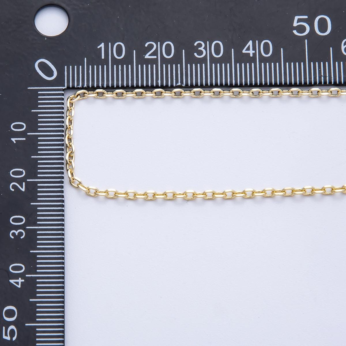 16K Gold Filled 3mm Minimalist Cable Unfinished Chain by Yard Wholesale Bulk DIY Jewelry Making Supply for custom necklace | Roll-01845