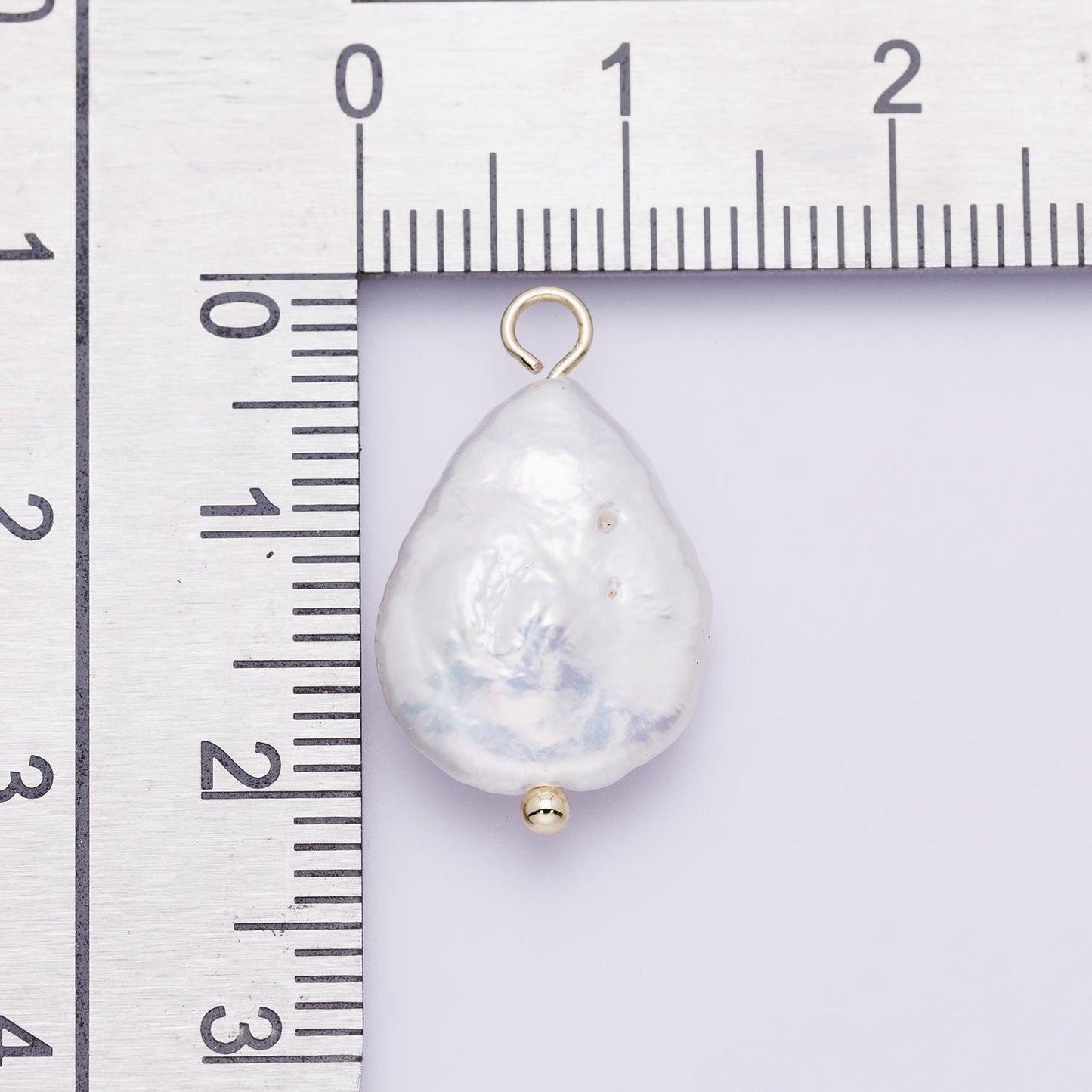 Large Baroque Pearl Pendant 15.8mm Irregular Freshwater Pearl Charm Bridal Accessory Gift for her DIY Jewelry Making Supply | P-01955