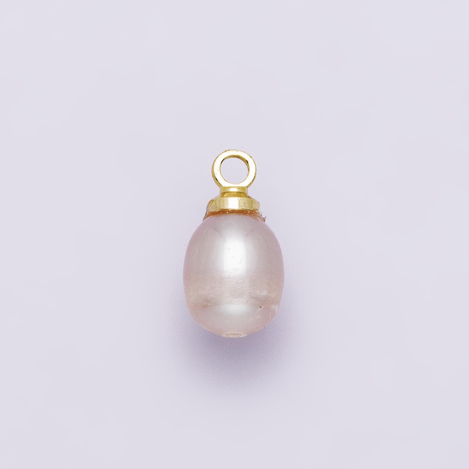 Pink Oval Pear Shaped Pearl Charm Teardrop Genuine freshwater mermaid pearls pendant DIY Jewelry Making Supply elegant necklace | P-01956