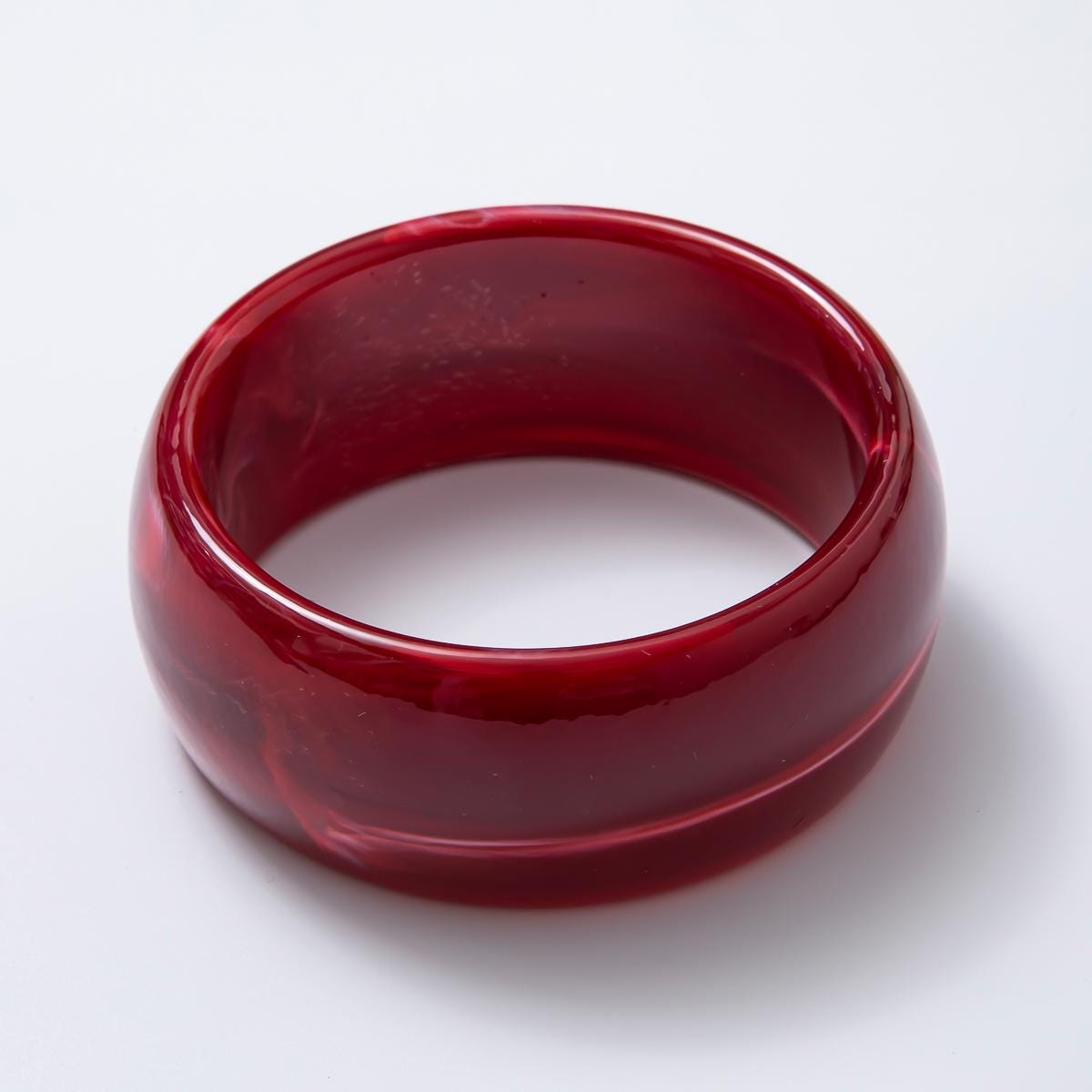 Colorful Chunky Resin Cuff Bracelet Round Bangle Acrylic Statement Jewelry, Y2K retro Earth Tones statement Jewelry gift for her | WA-03428