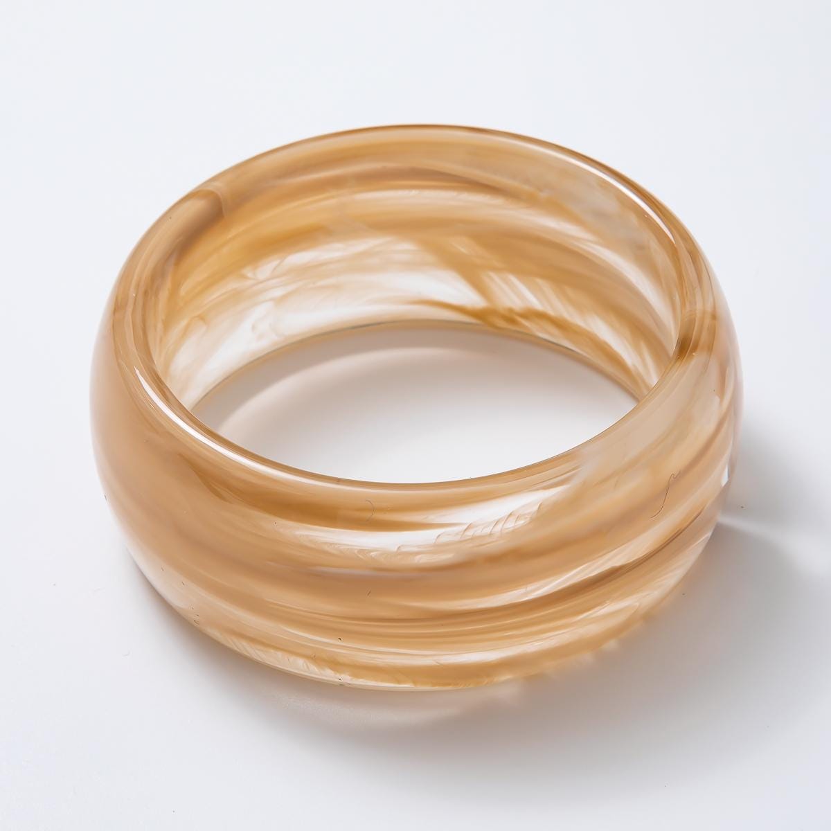 Colorful Chunky Resin Cuff Bracelet Round Bangle Acrylic Statement Jewelry, Y2K retro Earth Tones statement Jewelry gift for her | WA-03428