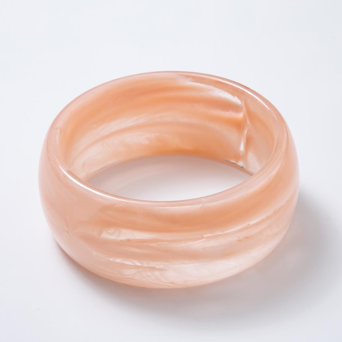 Colorful Chunky Resin Cuff Bracelet Round Bangle Acrylic Statement Jewelry, Y2K retro Earth Tones statement Jewelry gift for her | WA-03428