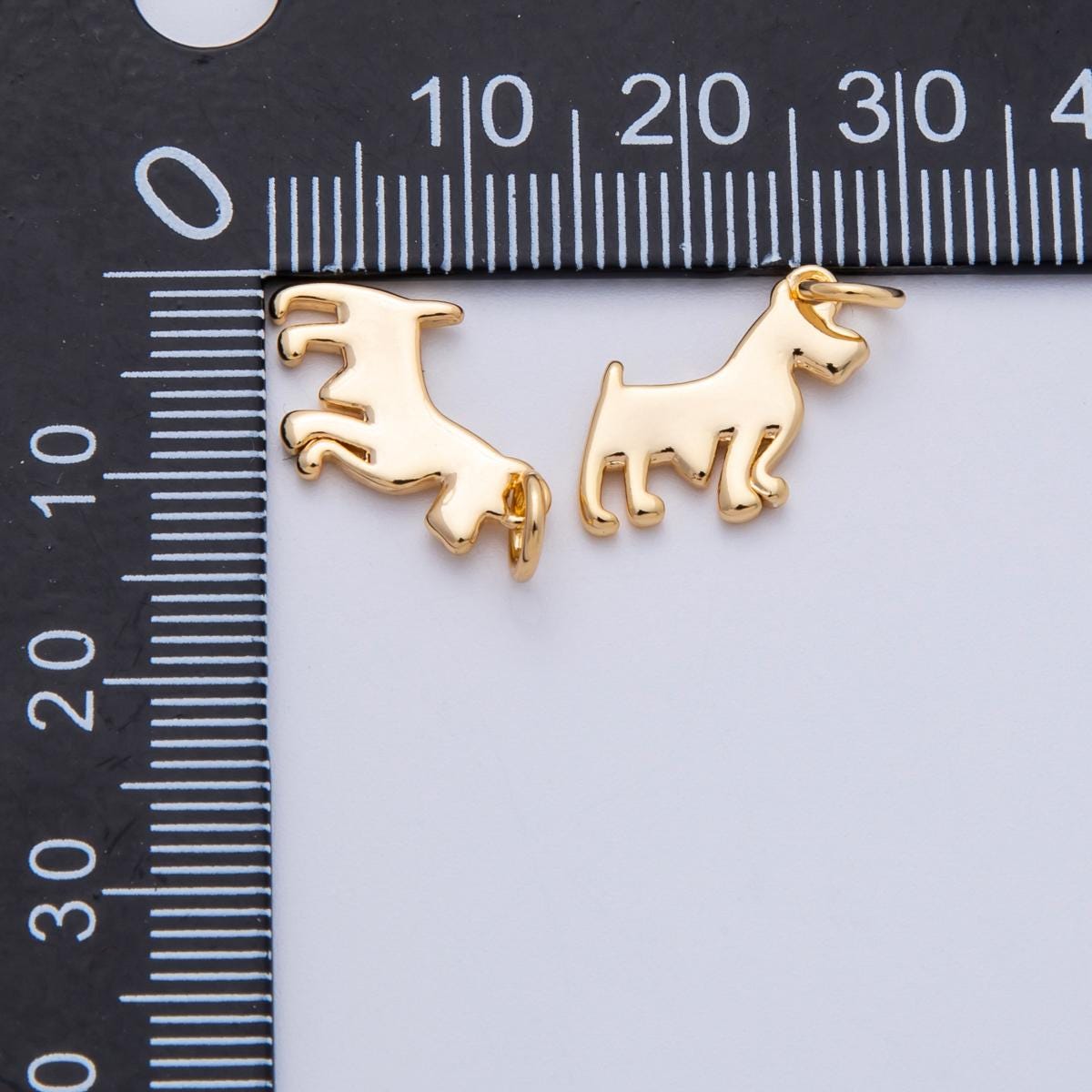 18K Gold Filled 14mm Minimalist Scottie Animal Pet Charm personalized jewelry gift for dog lovers DIY Supply custom necklace | Charms-00254