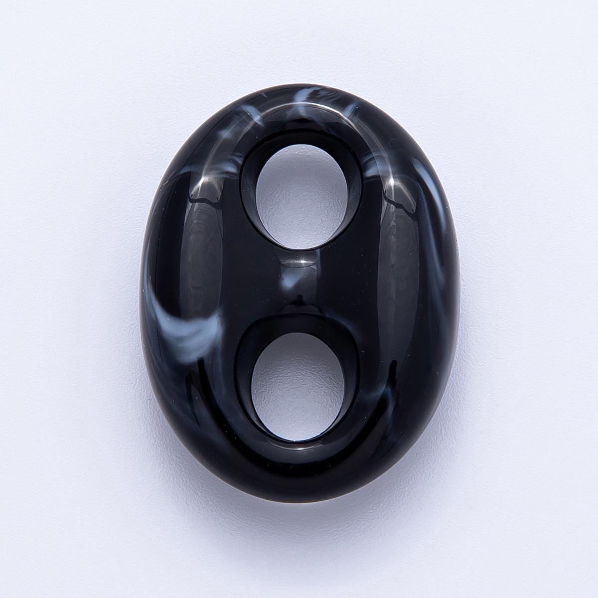 Retro Acrylic Button Bead Connectors 30.4mm Marbled Double Hole Links for Jewelry Making Scarf Rings Earrings DIY Supplies | FINDINGS-00066