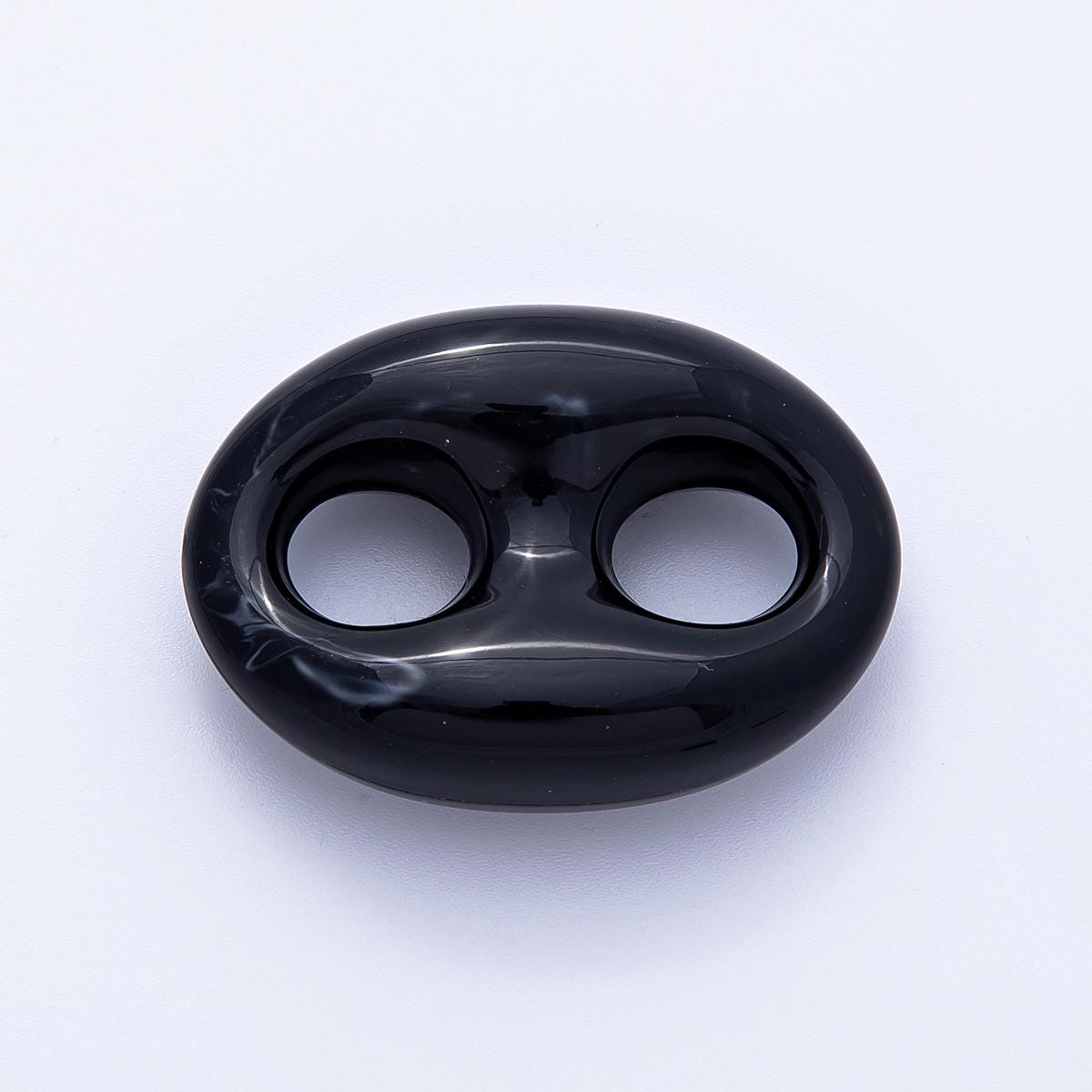 Retro Acrylic Button Bead Connectors 40.9mm Marbled Double Hole Links for Jewelry Making Scarf Rings Earrings DIY Supplies | FINDINGS-00072