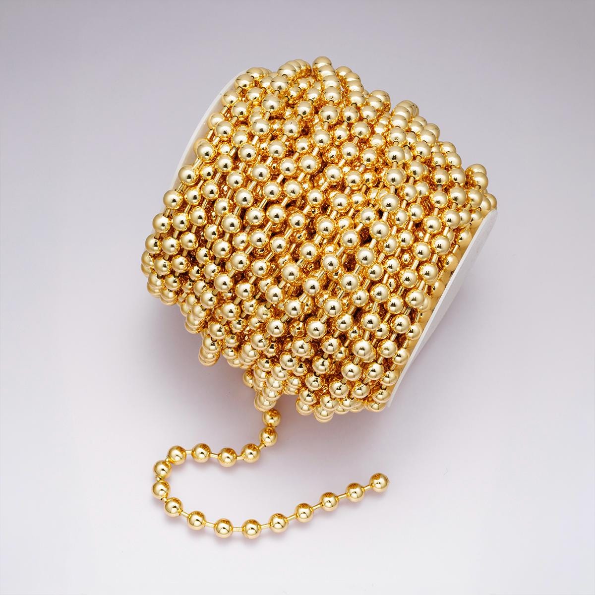 8.2mm ball beads 24k Gold Filled chain by yard, special chain Ball chain, round beads chain for diy craft Roll-1860