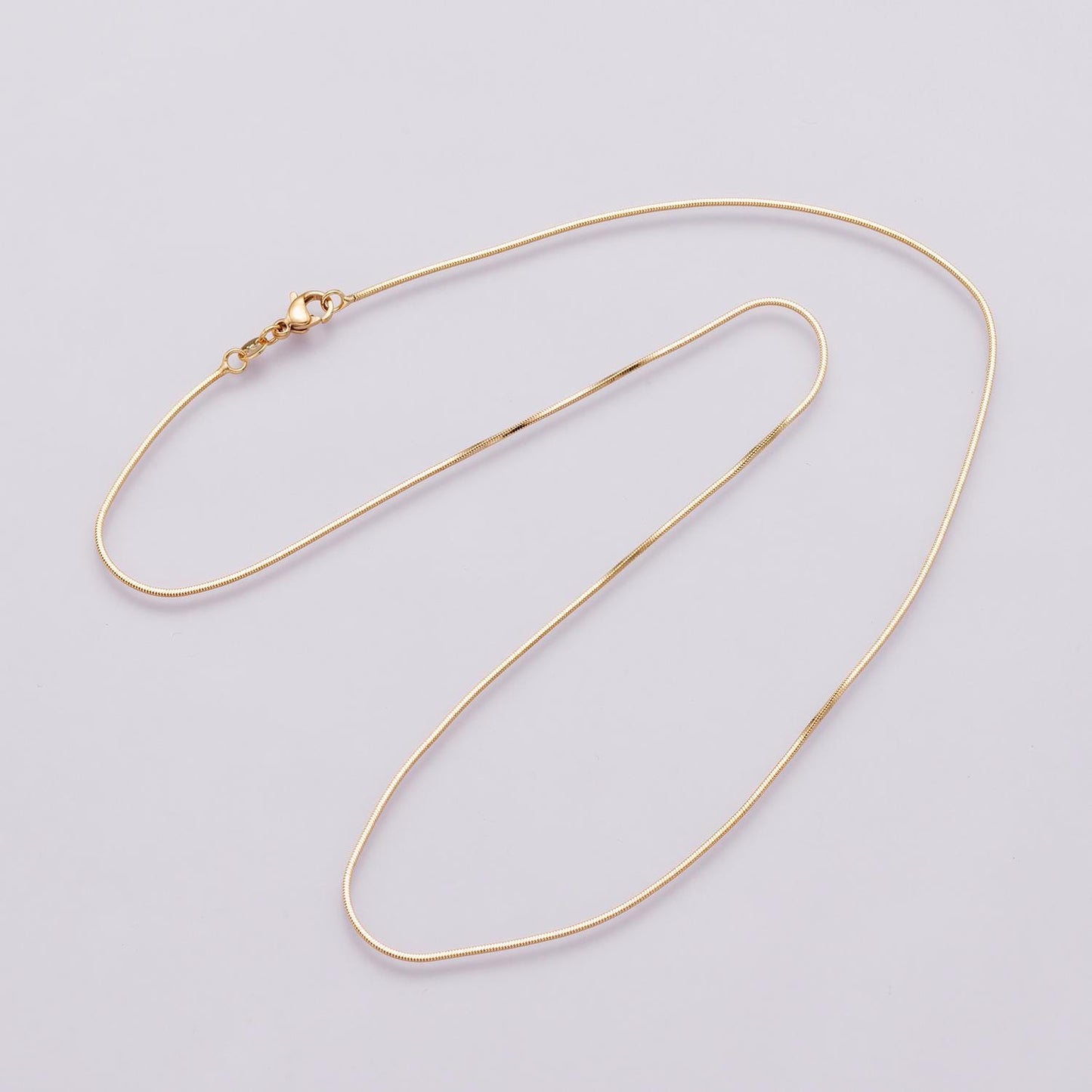 18k Pinky Gold Filled Herringbone Chain Necklace 20 inches Snake Necklace WA-4038