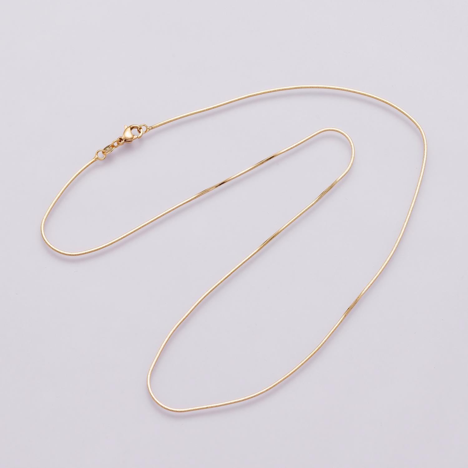 18k Pinky Gold Filled Herringbone Chain Necklace 20 inches Snake Necklace WA-4038