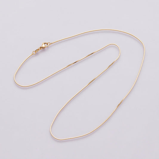 18k Pinky Gold Filled Herringbone Chain Necklace 20 inches Snake Necklace WA-4038
