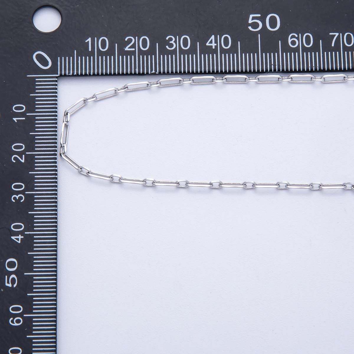 Silver 9.1mm Minimalist Paperclip Unfinished Chain by Yard Wholesale Bulk DIY Jewelry Making Supply for necklace and bracelet | Roll-01841