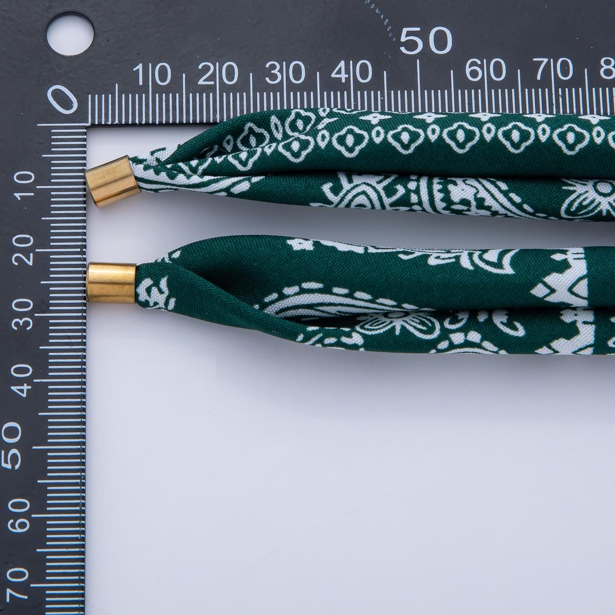 Gold Stainless Steel 25mm Red Blue Green Handmade Bandana Scarf Necklace Twisted Cotton Supply Boho DIY Jewelry Making | WA-04029