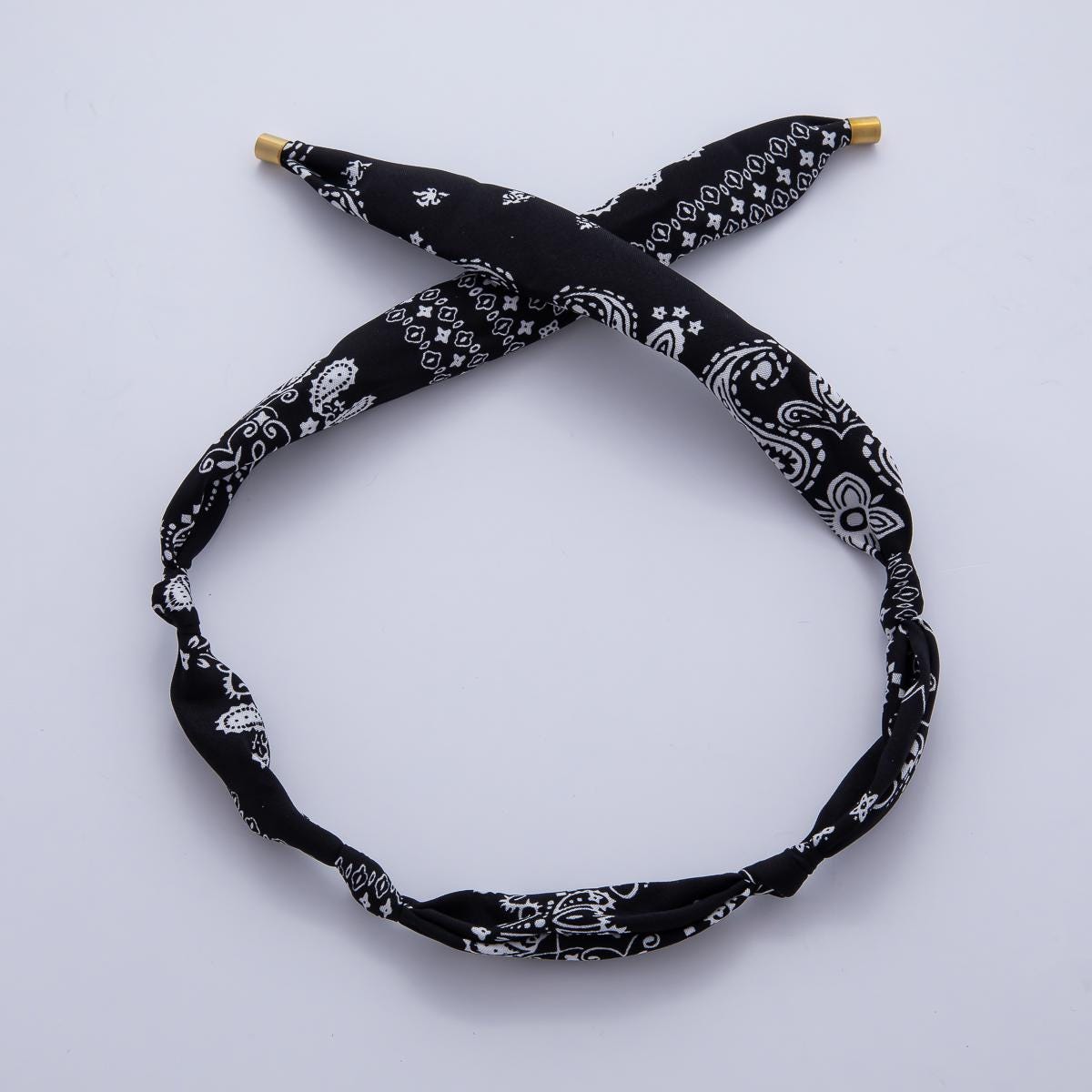 Gold Stainless Steel 25mm Red Blue Green Handmade Bandana Scarf Necklace Twisted Cotton Supply Boho DIY Jewelry Making | WA-04029