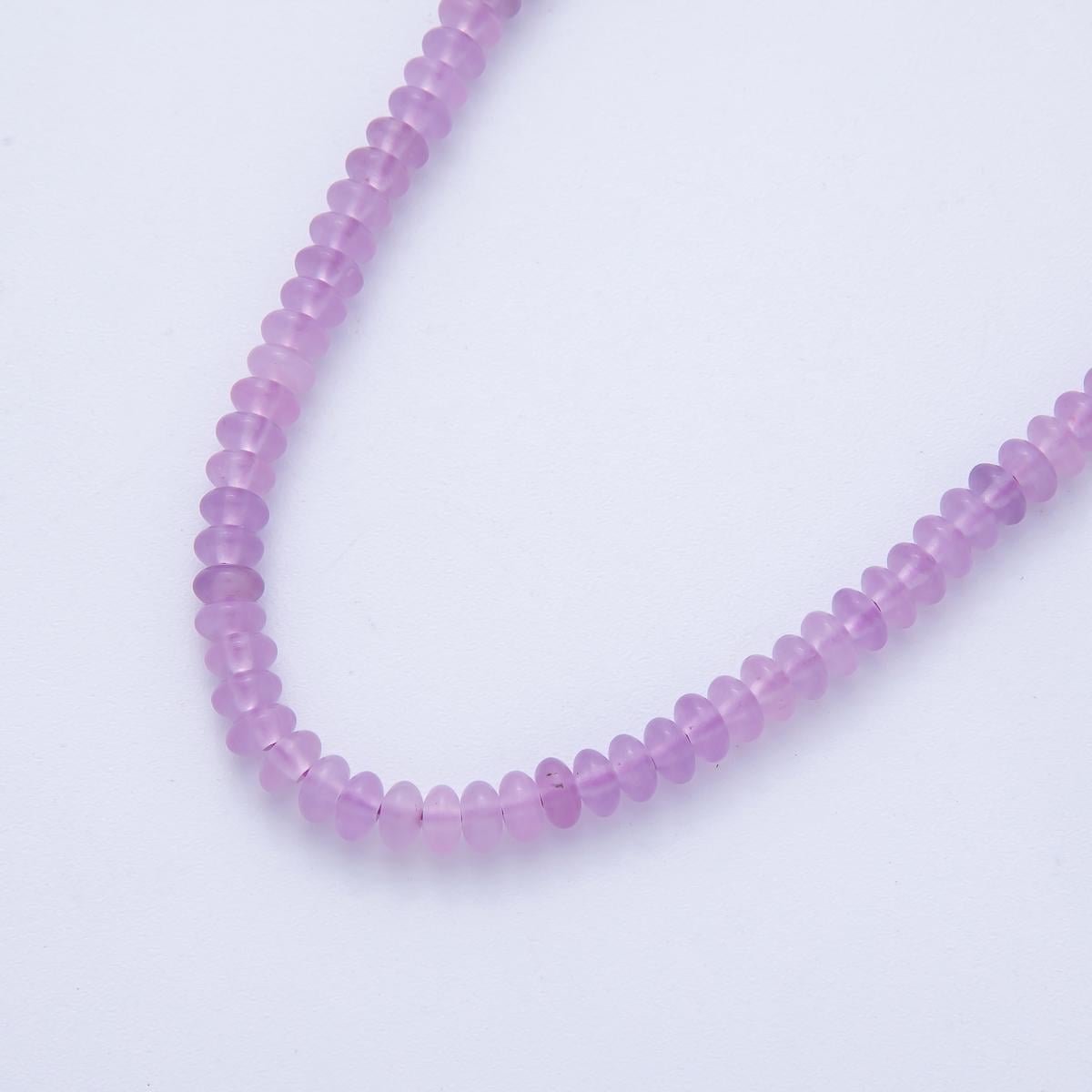 Natural Gemstone Rondelle Beads, 4mm Smooth Spacer Beads by Strand for DIY Jewelry Making Supply necklace bracelet | WA4176
