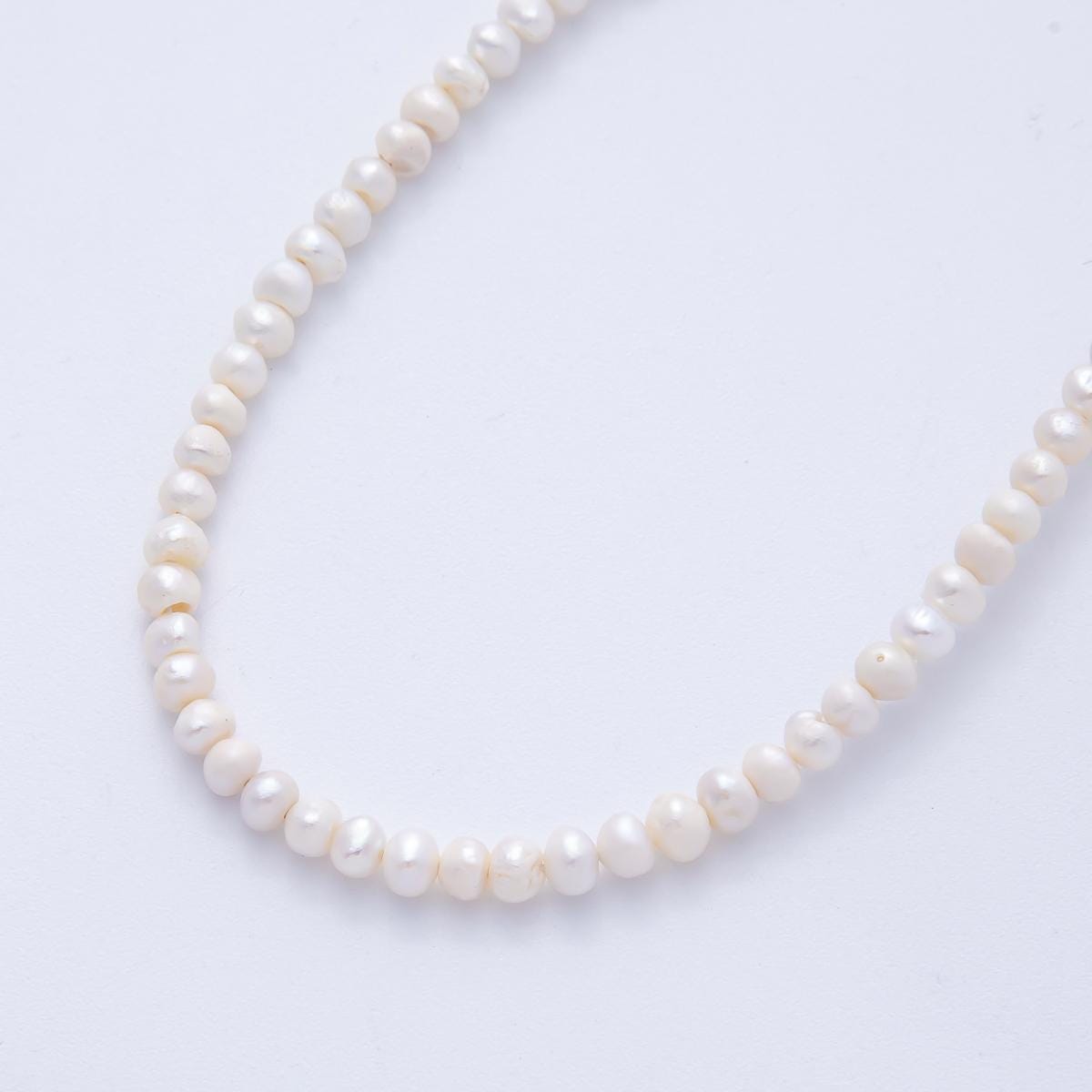 White Shell Pearl Strand Finding 3.9mm Wholesale Pearl Beads DIY Jewelry Making Supply for necklace and bracelet | WA-04187