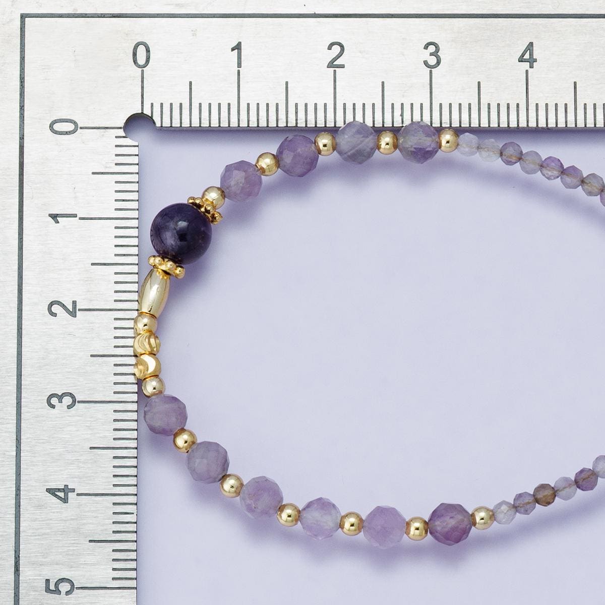 Handmade 24K Gold Filled Purple Amethyst Gemstone 16.2 inch with 2 inch extender necklace healing crystal trendy jewelry gift | WA-04206
