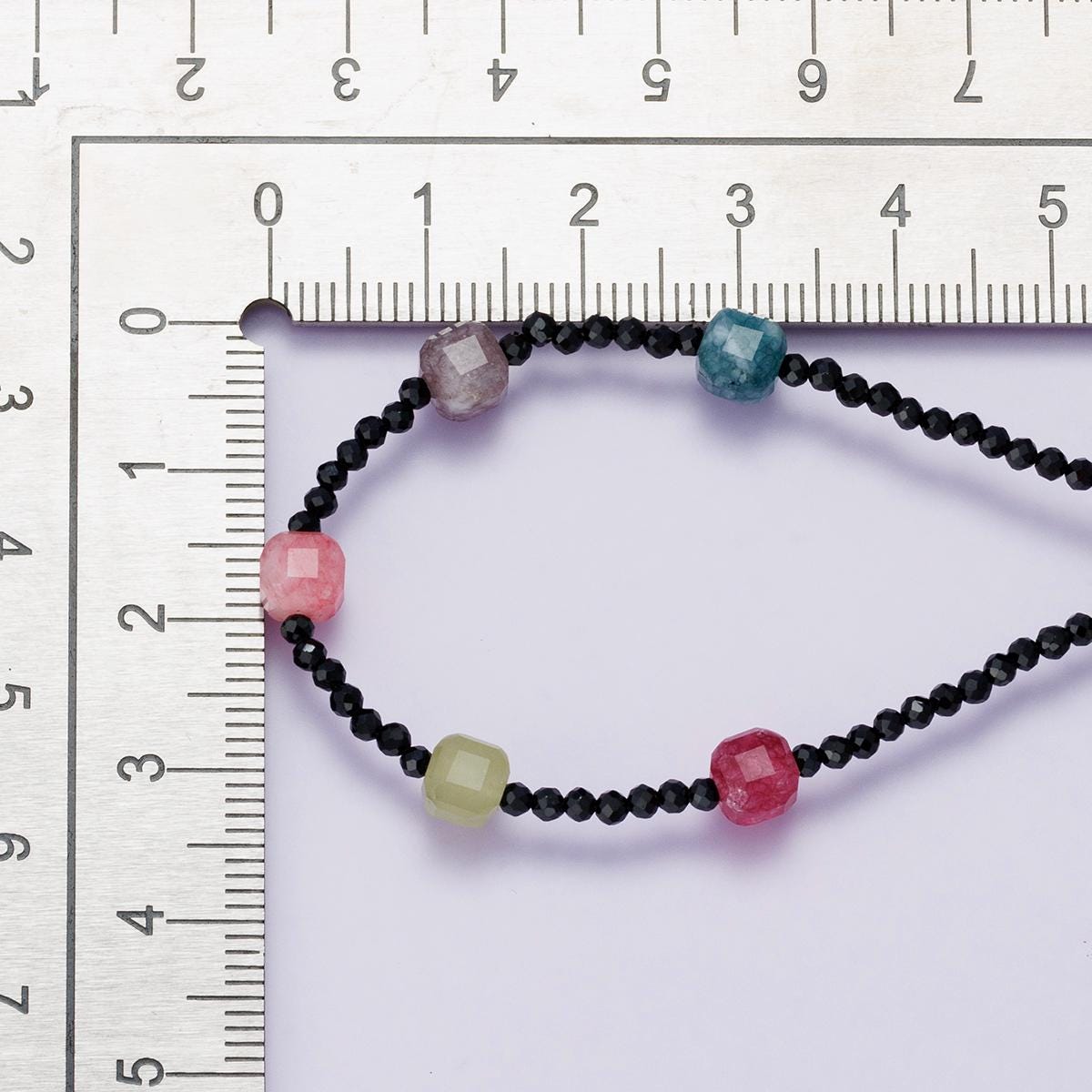 24K Gold Filled Multifaceted Multicolor Black Onyx Gemstone Handcrafted Necklace for Summer Jewelry Handmade Gift for her 18 inch | WA-04226
