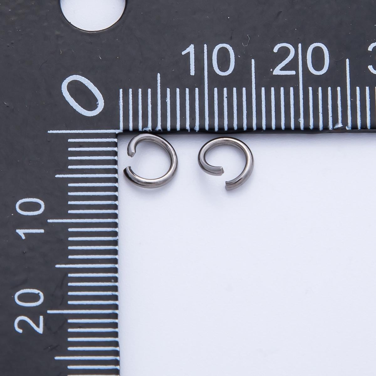 Stainless steel 1mm x 6mm open jump ring pack jewelry making findings supply round connector rings DIY Necklace Bracelet | FINDINGS-00059