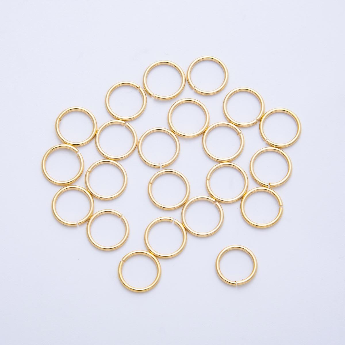 1 Pack 0.8mm x 8mm 18k Gold Filled Jump Ring Connectors for Jewelry Making DIY Supply for custom necklace and bracelet | FINDINGS-00060