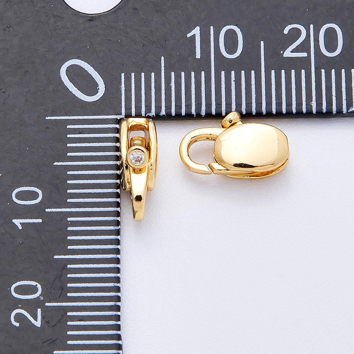 18K Gold Filled 11mm Minimalist Lobster Clasp Closure DIY dainty jewelry hook for necklace and bracelet making | Findings-00054