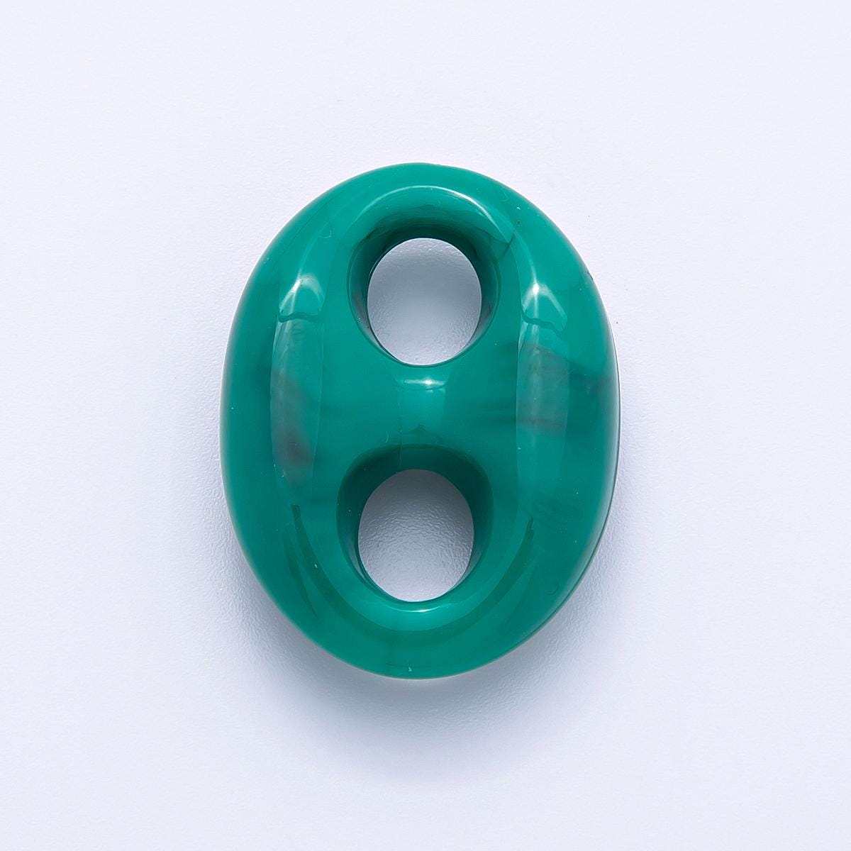 Retro Acrylic Button Bead Connectors 30.4mm Marbled Double Hole Links for Jewelry Making Scarf Rings Earrings DIY Supplies | FINDINGS-00066