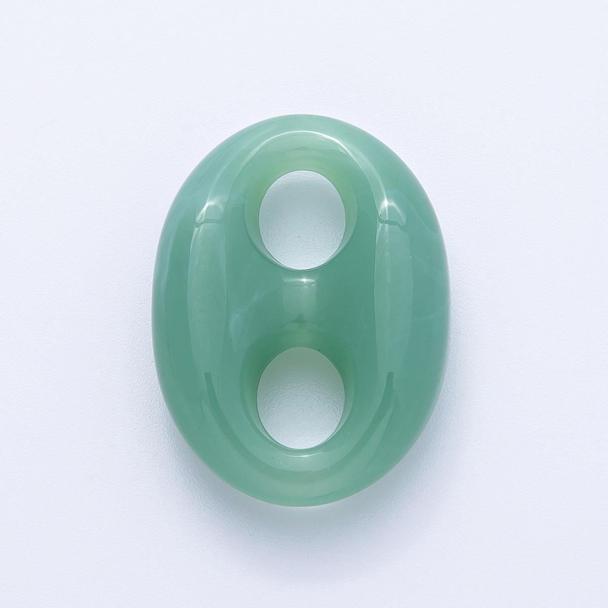 Retro Acrylic Button Bead Connectors 30.4mm Marbled Double Hole Links for Jewelry Making Scarf Rings Earrings DIY Supplies | FINDINGS-00066