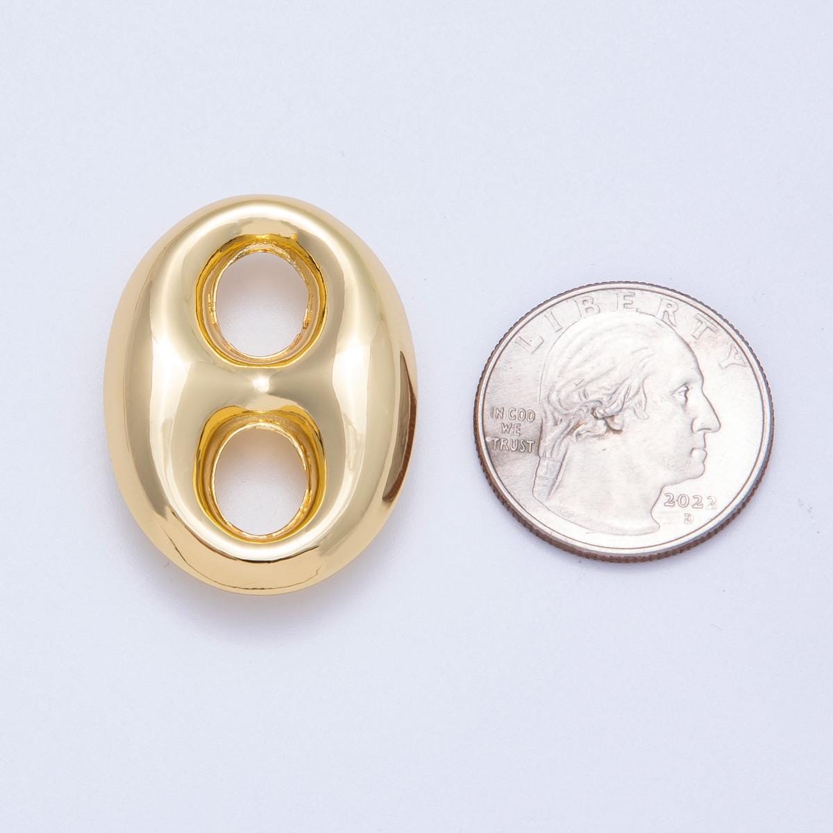 16k gold filled mariner link connectors button spacer beads for jewelry making diy statement necklace links custom bracelet | FINDINGS-00049