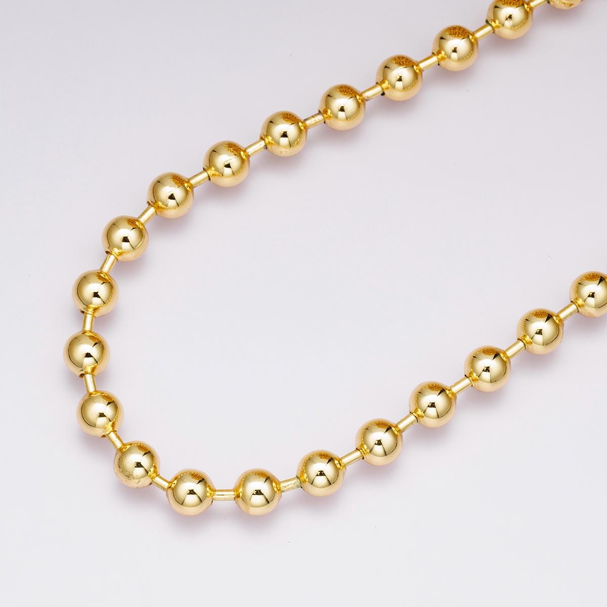 8.2mm ball beads 24k Gold Filled chain by yard, special chain Ball chain, round beads chain for diy craft Roll-1860