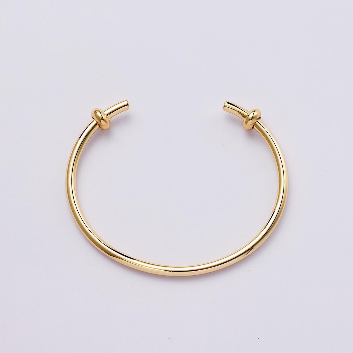 24k Gold Filled Bracelet Cuff Classic Minimalist Bracelet for Charm Dangle Bracelet WA-4259