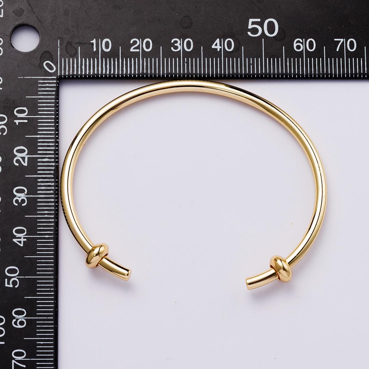 24k Gold Filled Bracelet Cuff Classic Minimalist Bracelet for Charm Dangle Bracelet WA-4259