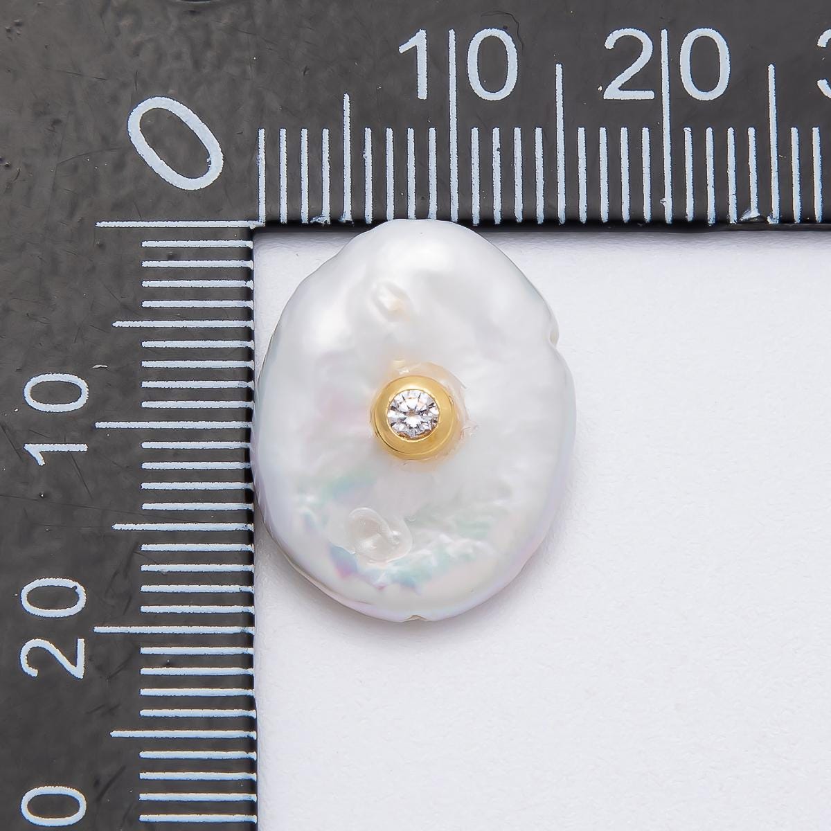 Large Baroque Pearl Pendant 18.6mm Irregular Freshwater Pearl Charm Bridal Accessory Gift for her DIY Jewelry Making Supply | FINDINGS-00124