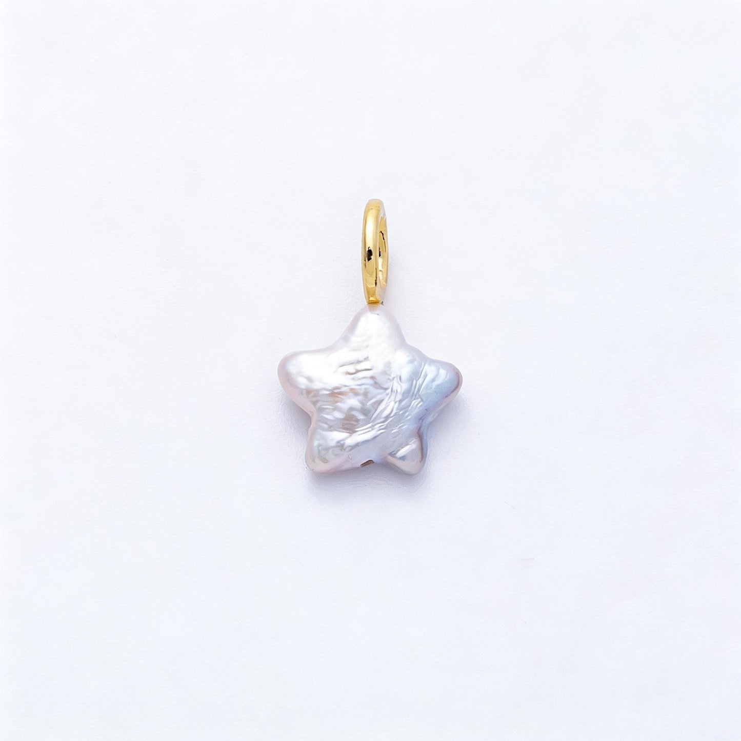 18k Gold Filled 18.3mm Mini Star Baroque Pearl Charms Natural Freshwater Pearl Pendants Celestial Jewelry Making Supply | CHARMS-00432