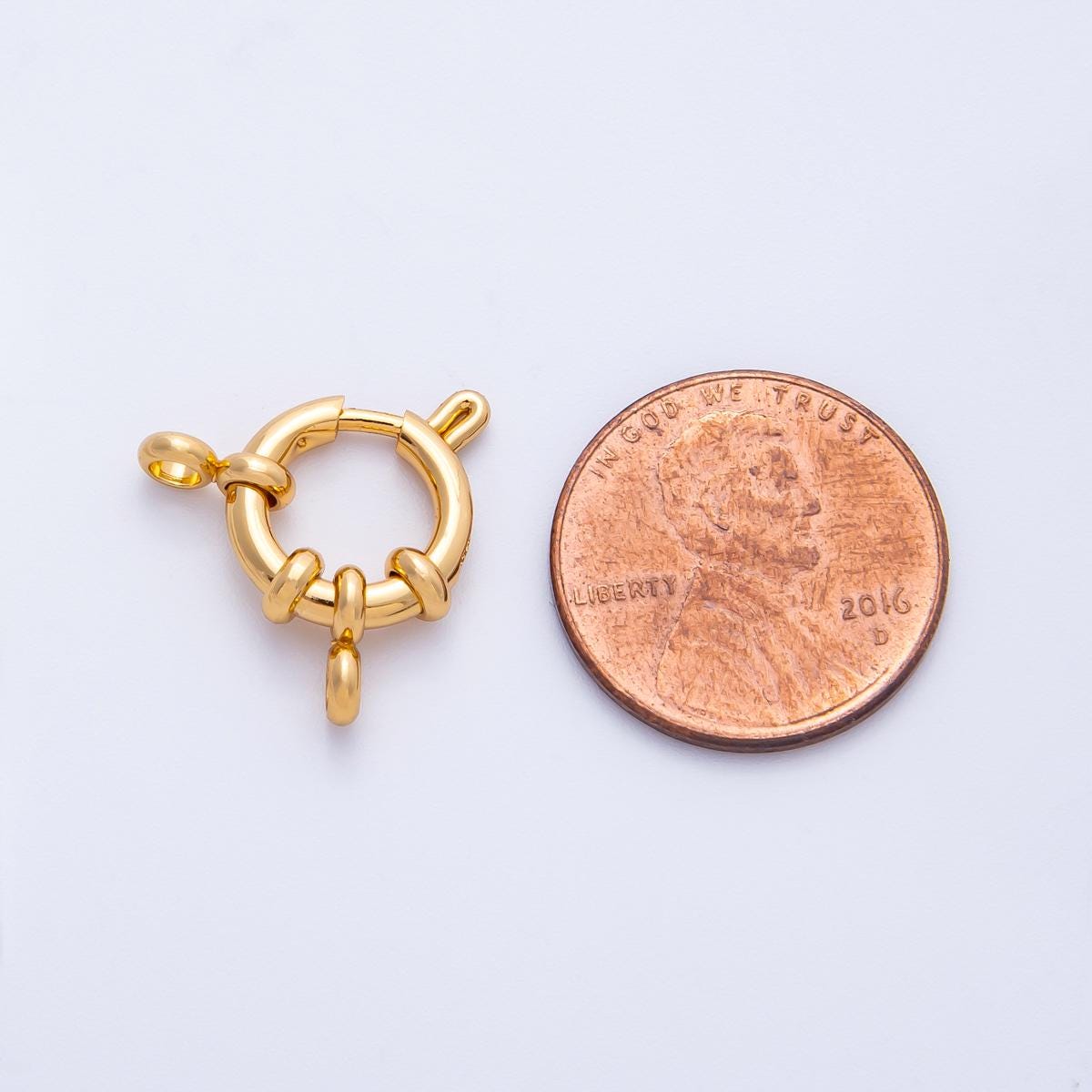 18k gold filled 21.6mm double loop sailor clasps jewelry making closure supply nautical link clasp for necklace bracelet | FINDINGS-00056
