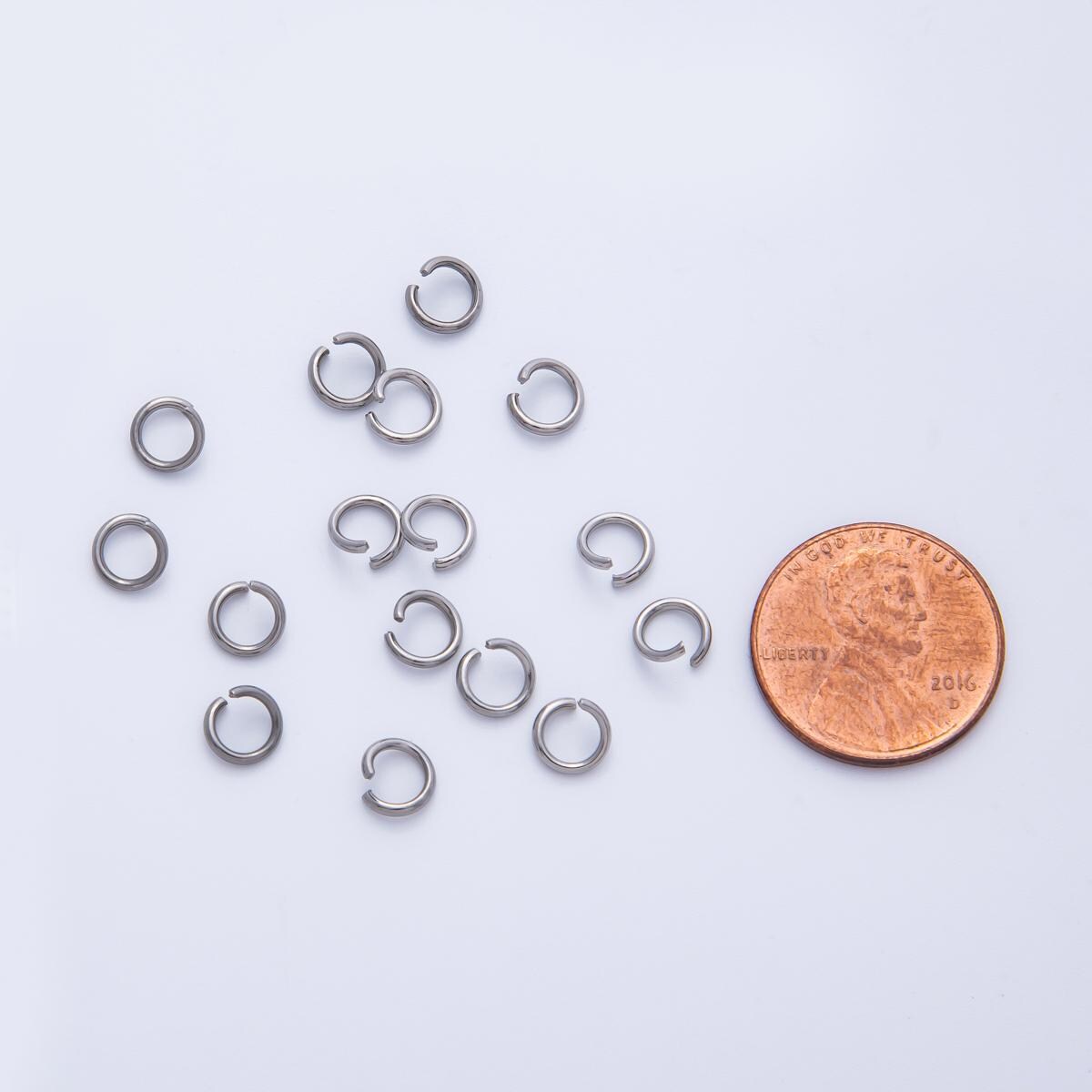 Stainless steel 1mm x 6mm open jump ring pack jewelry making findings supply round connector rings DIY Necklace Bracelet | FINDINGS-00059
