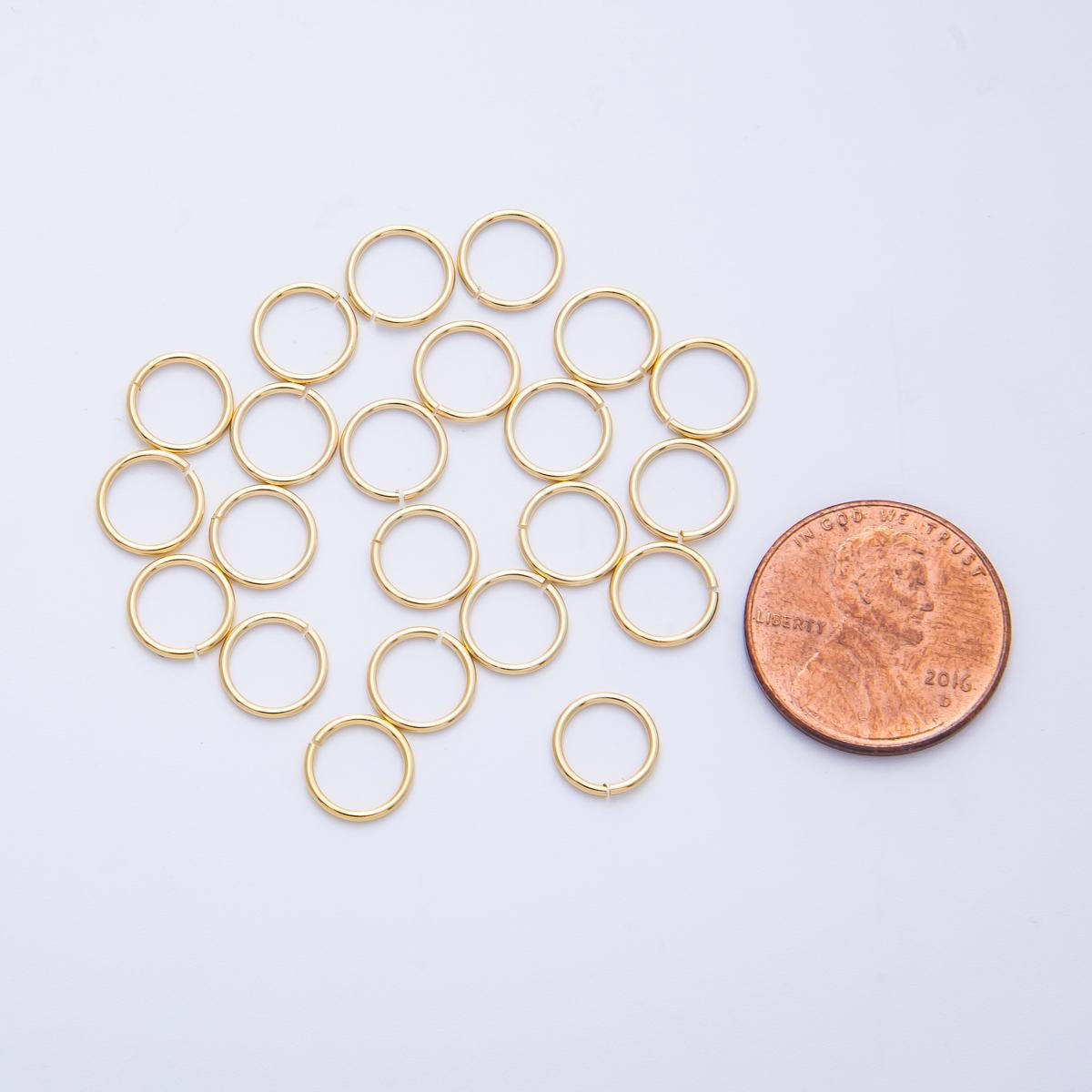 1 Pack 0.8mm x 8mm 18k Gold Filled Jump Ring Connectors for Jewelry Making DIY Supply for custom necklace and bracelet | FINDINGS-00060